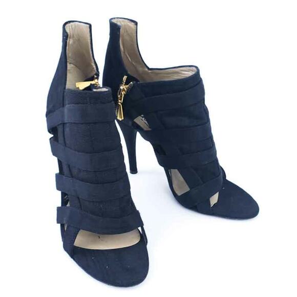 Mechante of London Italian Caged Heels Booties 37.5 Inside Zipper Made in Italy - Picture 1 of 3